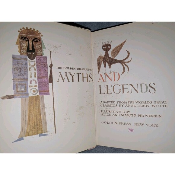 Vintage 1959 Golden Treasury of Myths & Legends Deluxe Edition Illustrated HC - Picture 10 of 14
